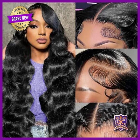 30 Inch Body Wave Lace Front Wig Human Hair 200 Density 13x6 HD Lace main image 5